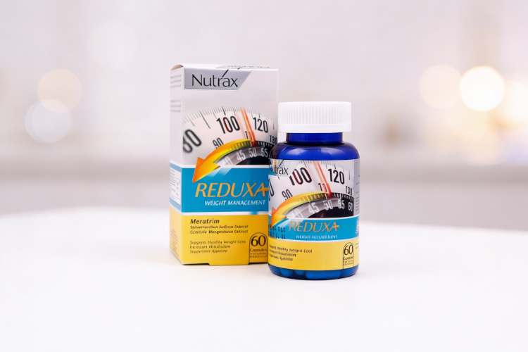 تصویر بسته بندی قرص نوتراکس ردوکسا روی سطح سفید